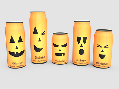 Oktoberfest Inspired Can Design. "Faces of Octobeer" beer beer branding beer design beverage design beverages branding can design candesign design illustration label design label packaging labeldesign logo logo design october package design product design typography vector