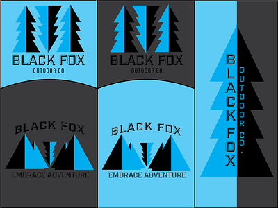 Black Fox Outdoor Company Logo Design Concept