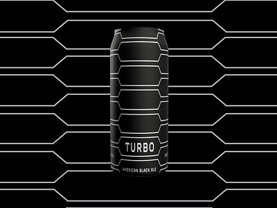 Turbo American Black Ale Can Design.