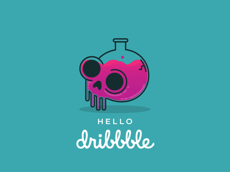 Potion Skull after effect animation bubble design flat gif icon illustration illustrator liquid logo motion graphics potion skull skull logo symbol typography ui vector web