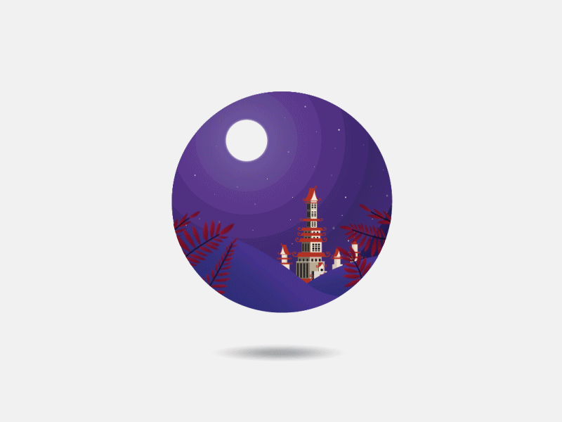 All things are merely dreams after effect animation design flat gif graphic graphic design icon illustration motion graphics purple scene star symbol ux vector