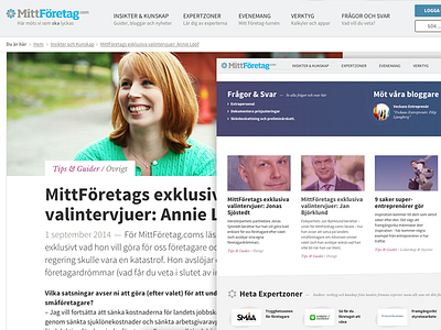 Mittforetag.com business clean corporate design flat swedish web web design website