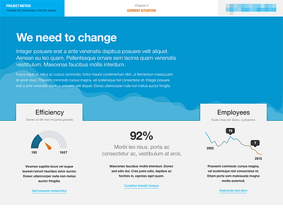 Interactive learning project blue charts design elearning flat presentation ui