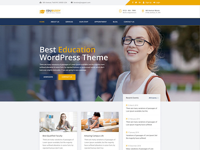 EduBuddy – Education Center PSD Template design education education wordpress theme graphic design online cources photoshop psd