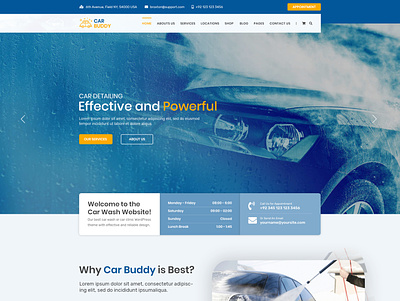 AutoBuddy – Car Wash & Detailing Center PSD Template branding car wash denting and repairing graphic design photoshop