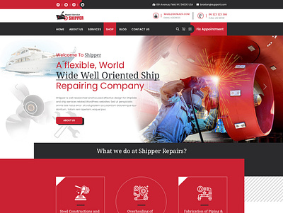 Ship Repairing PSD Template boats and yacht graphic design photoshop ship repairment template