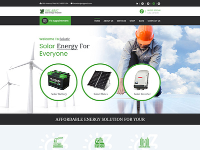 Solar Energy PSD Template eco friendly business graphic design photoshop renewable solar energy solar panels