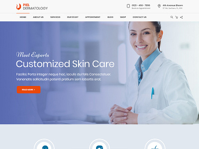 Piel - Dermatologist Medical PSD Template beauty beauty shop care cosmetology dermatologist wordpress theme dermatology wordpress theme hair health massage medical physiotherapy plastic