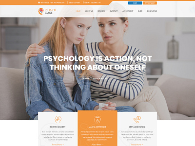 Psyche Care - Counseling PSD Template counseling counselor health healthcare medical orthopedic psychiatrist psychologist psychology therapist therapy