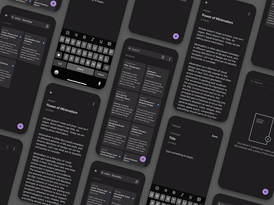 Daily UI #065 - Notes Widget Dark Theme 65 app app design challenge daily ui dark theme design interface memory minimal mobile notes study ui design user experience user interface