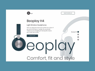 Daily UI 003 - Landing Page beoplay challenge daily ui landing page ui ui ux design ux