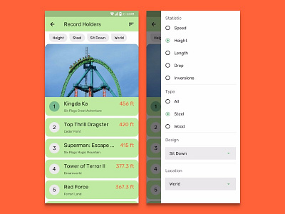 Daily UI 019 - Leaderboard challenge daily daily ui design leaderboard mobile roller coaster ui ux