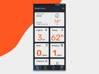 Daily UI 021 - Home Monitoring Dashboard app challenge daily ui dashboard design home mobile ui ui ux design ux