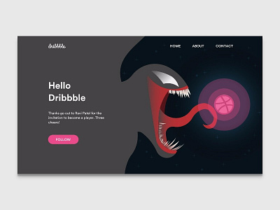 Hello Dribbble debut hello dribbble illustration ui ux design venom web design