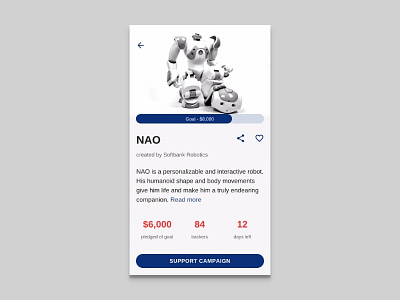 Daily UI 032 - Crowdfunding Campaign