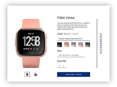 Daily UI 033 - Customize Product challenge daily ui design fitbit product ui ui ux design ux web design