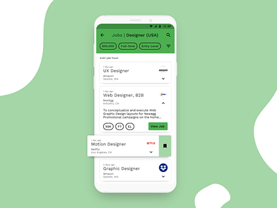 Daily UI 050 - Job Listing 050 app challenge daily daily ui design job listing mobile ui ux