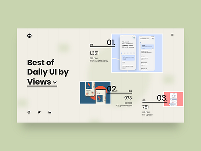 Daily UI 063 - Best Of 063 best of challenge clean daily ui design grid layout landing minimal typography ui web website