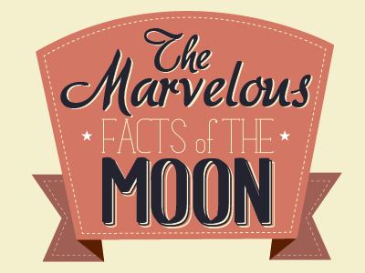 The Marvelous Moon banner retro typography