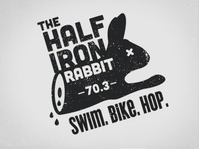 Half Iron Rabbit blood bunny dead identity logo rabbit race triathlon