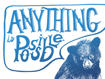 Say Something 2 birdbear hand lettering illustration ink lettering scan typography