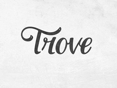 Trove #1 identity lettering logo script wordmark