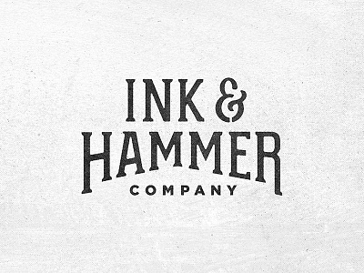 Ink & Hammer Company WIP ampersand branding geared hipster logo typography wordmark