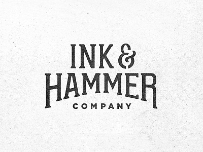 Ink and Hammer Company branding hipster logo typography wordmark