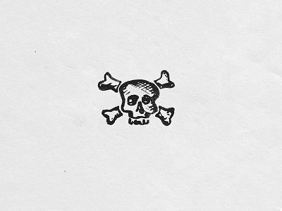 Skull brushpen illustration poison skull