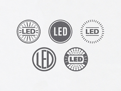 LEDeeeees badge circle icon light logo seal