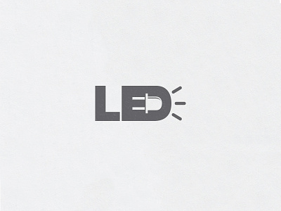 LED branding icon light logo wordmark
