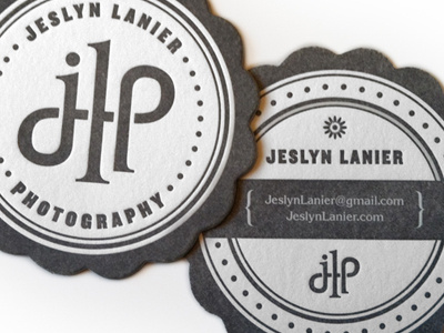 Letterpress Business Cards Detail 1 1 over 1 business card dots gray letterpress mamas sauce monogram typography