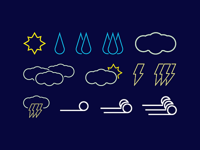 Weather Icons graphic design iconography icons weather