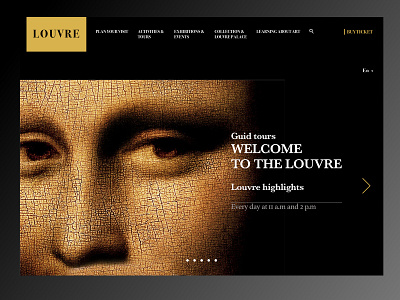 Louvre Museum Web Page Concept