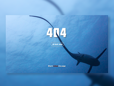 404 page blue design dribbble shark ui web