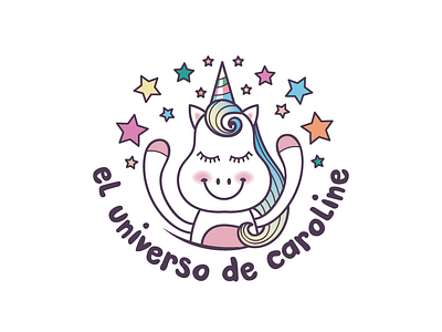 Unicorn Universe branding cartoon character colorful cute design illustration logo magical mascot unicorn