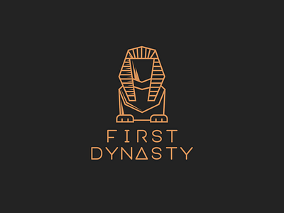 First Dynasty apparel branding creative design illustration logo mythical sphinx