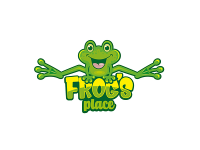 Frog branding cartoon character colorful creative cute frog illustration kids logo mascot playground