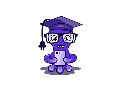 Octopus branding cartoon character colorful creative cute education elearning illustration logo mascot octopus