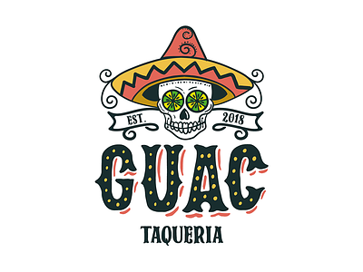 Mexican Skull bar beer branding burrito creative dayofthedead diadelosmuertos illustration logo mexican pub skull taco taqueria tequila