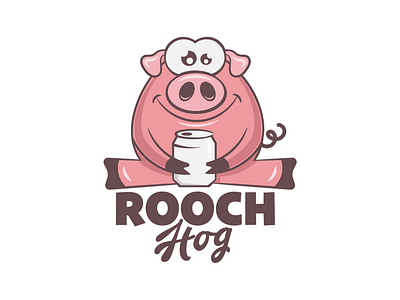 Funny Pig branding cartoon character colorful creative cute design illustration logo mascot