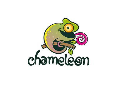 Chameleon animal branding cartoon chameleon character colorful creative cute design illustration logo