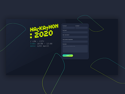 Hackathon branding & landing page