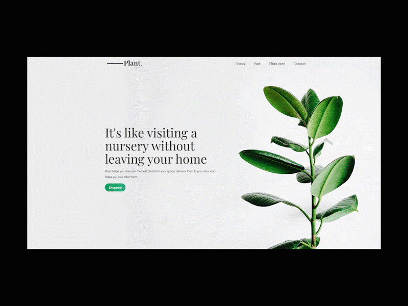 Plant Website/UI Concept