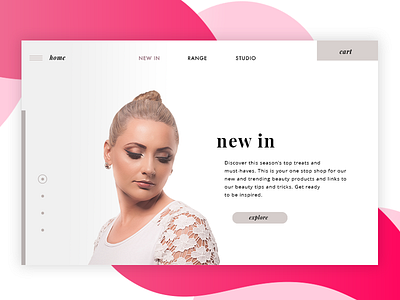 Concept for beauty landing page