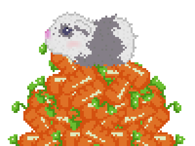 30 Carrots a Day carrots critters cute guinea pig kawaii pixelart veggies