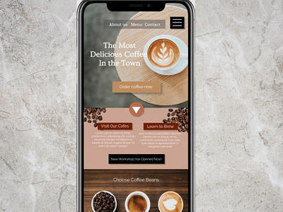 Coffee Shop Website clean design mobile simple ui web website white