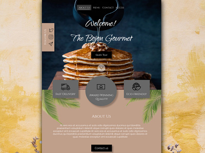 Restaurant UI Element branding clean design landing page signup simple ui ux web website white