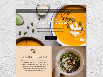 Mindful Eating UI Element branding clean design signup simple ui web website white