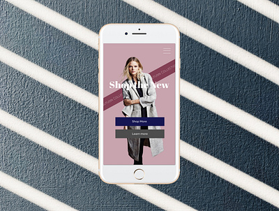 Women's Fashion Landing Page for mobile branding clean design landing page mobile signup simple ui web website